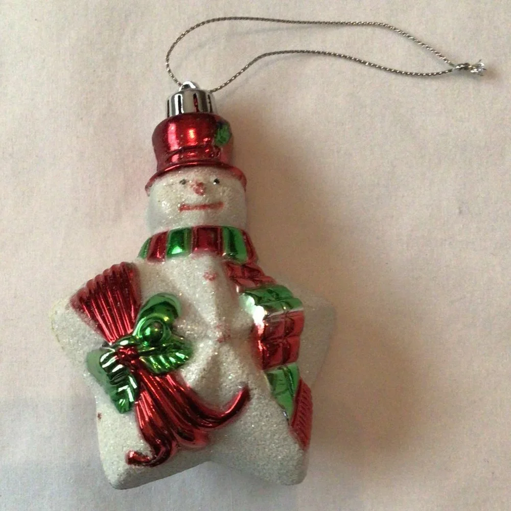 Happy Snowmen Set of three ornaments - Picture 7 of 8